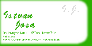 istvan josa business card